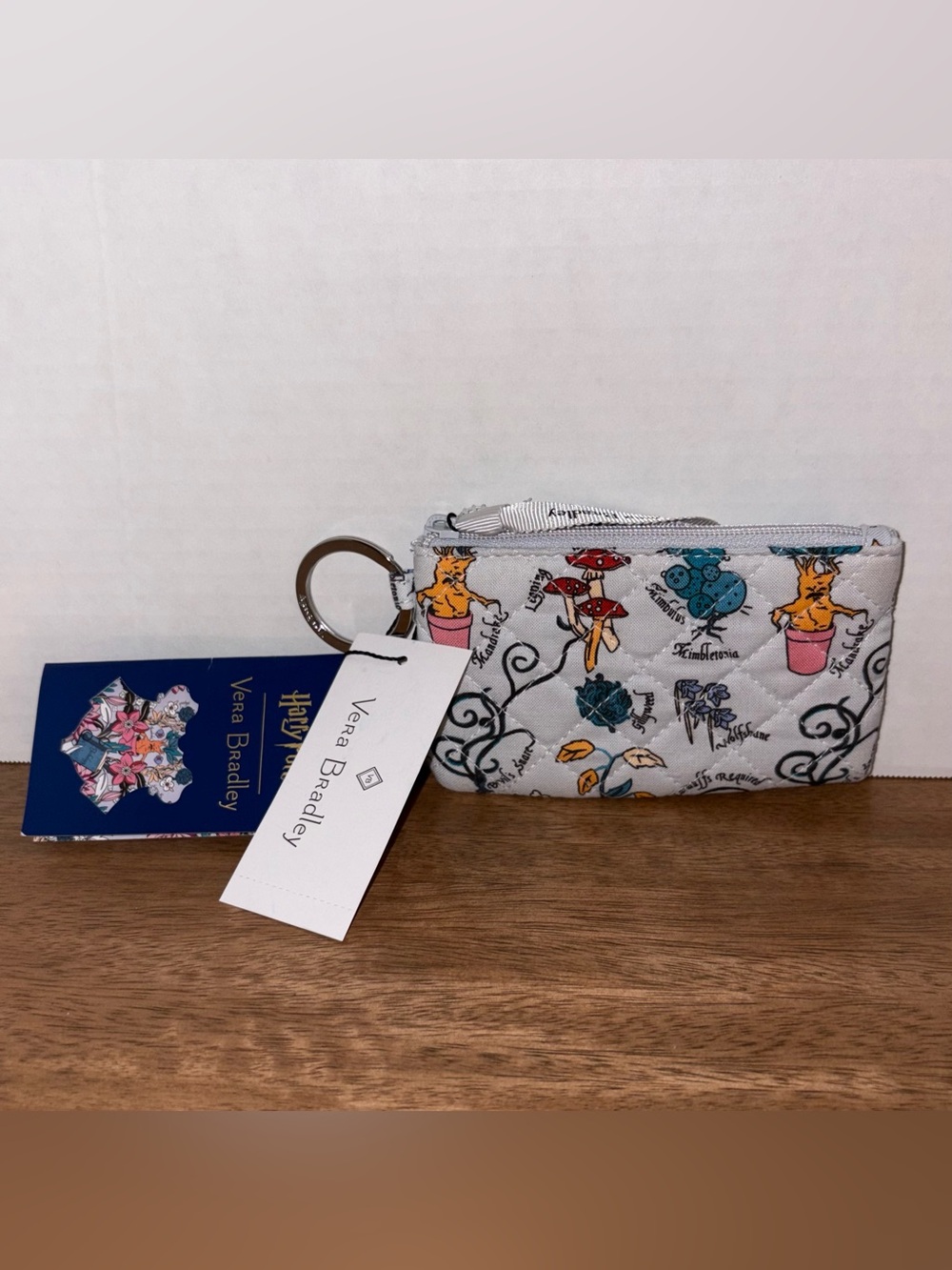 Vera Bradley Harry Potter Herbology RFID Pouch Zip ID Case Wallet Mandrake NEW